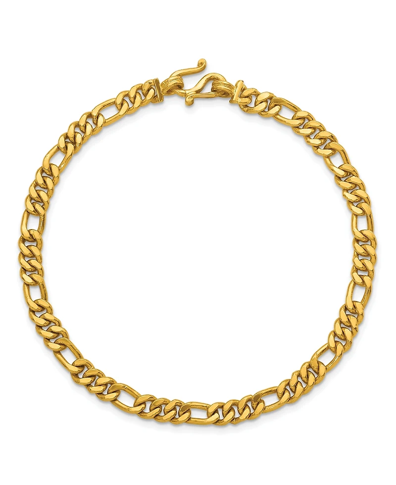 Macy's Figaro Chain Bracelet in 24k Yellow Gold