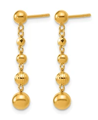 Macy's Beaded Drop Earrings in 24K Yellow Gold
