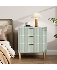 Gaomon 3 Drawer Dresser for Bedroom, Large Nightstand Chest of Drawers, Modern Wood Storage Dresser Organizer