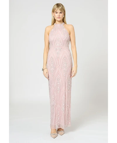 Beauut Women's Embellished Sequin Beaded Maxi Dress