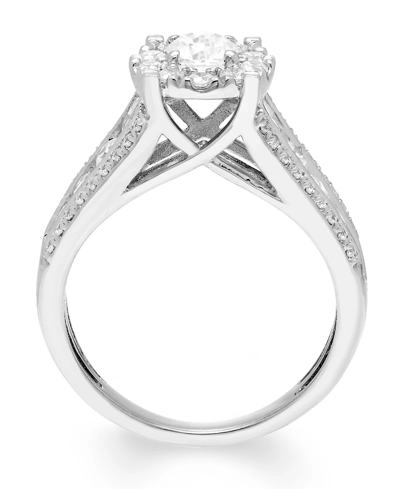 Macy's Diamond Halo Bridal Ring Set (2 ct. t.w.) in 14k White Gold (also in 14k Yellow Gold)