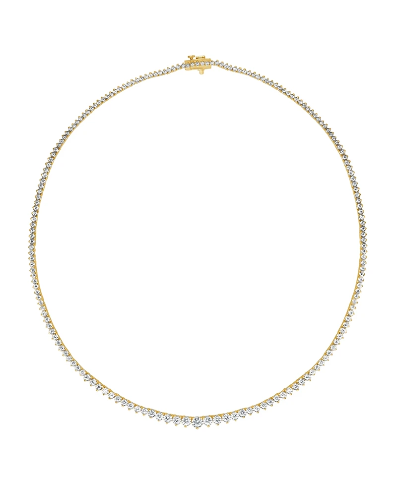 Macy's Diamond (3 ct. t.w.) Necklace in Sterling Silver with Micron Plating