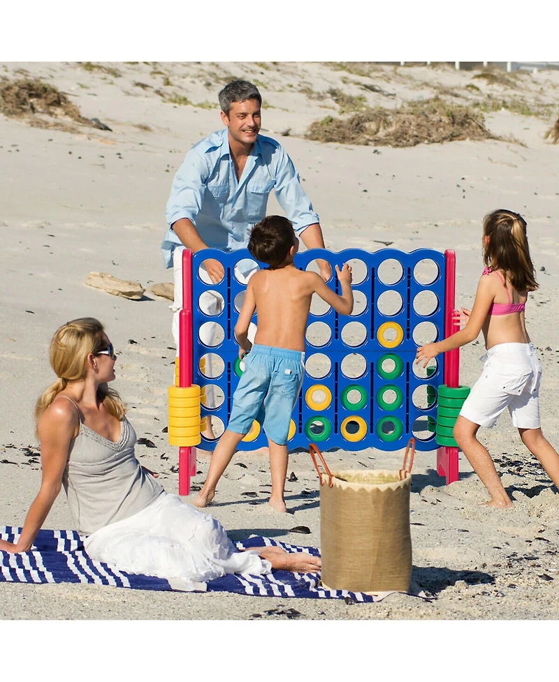 Costway Jumbo 4-to-Score 4 A Row Giant Game Set for Family