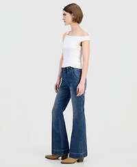 Madden Girl Juniors' High-Rise Flare Jeans