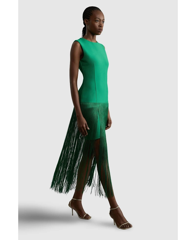 Karen Millen Women's Tassel Hem Knitted Dress