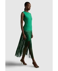 Karen Millen Women's Tassel Hem Knitted Dress