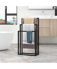 Lovmor Metal Freestanding Towel Rack 3 Tiers Hand Towel Holder Organizer for Bathroom Accessories