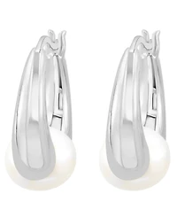 Effy Collection Freshwater Pearl (8-9mm) Huggie Earrings in Sterling Silver
