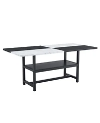 Streamdale Furniture Streamdale 71" Black and White Checkered Table