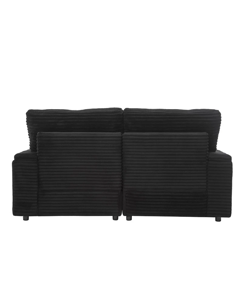 Streamdale Furniture Loveseat Sofa 70.9" Sectional Convertible Bed w/Storage, Ottomans, Usb & Cup Holders