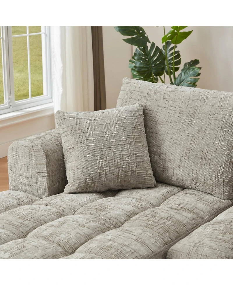 Streamdale Chenille L-Shape Luxury Sectional Oversized Sofa Sleeper Couch