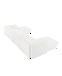 Streamdale Furniture Streamdale Modular Sectional Sofa with Storage, Extra Large U Shaped White Couch
