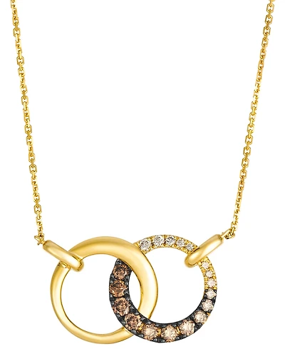 Le Vian Chocolate Ombre Diamond Adjustable Necklace (0.55 ct. t.w.) in 14k Honey Gold