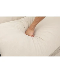 Streamdale Furniture Adjustable Corduroy Floor Sofa with Straps for Versatile Configurations