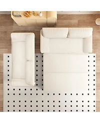 Streamdale Furniture Streamdale 66" Queen Pull Out Sofa Bed with Storage, 3-in-1 Convertible Velvet Loveseat