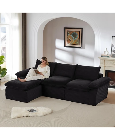 Streamdale Furniture Modern Corduroy Cloud Sofa, Freely Combined
