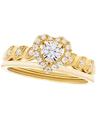 Macy's Diamond Bridal Set (1/4 ct. t.w.) in 10k Yellow Gold