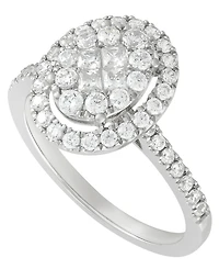 Macy's Diamond Halo Ring (1 ct. t.w.) in 10k White Gold