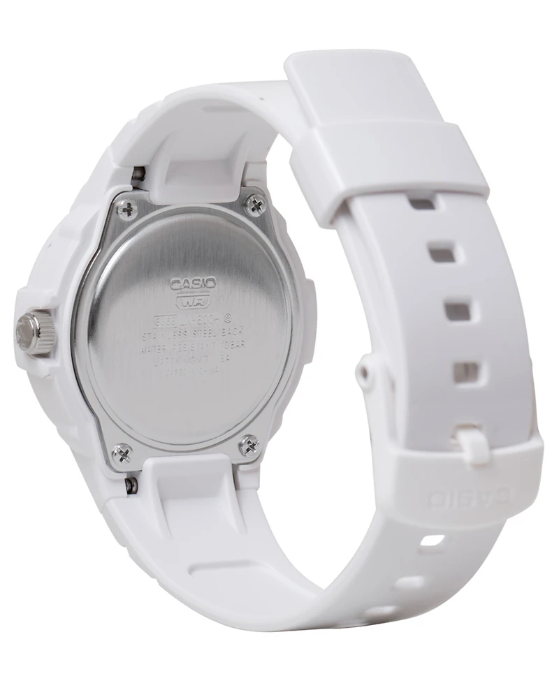 Casio Women's Japanese Quartz White Resin Watch, 34.7mm