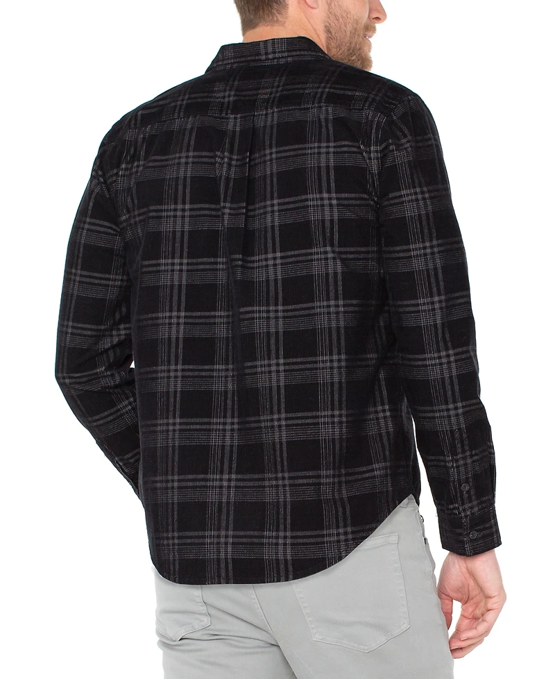 Liverpool Los Angeles Men's Long-Sleeve Double Pocket Button-Up Shirt