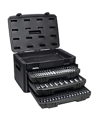 Master Mechanic 205 Piece Mechanics Sae Metric Socket and Tool Set with Case