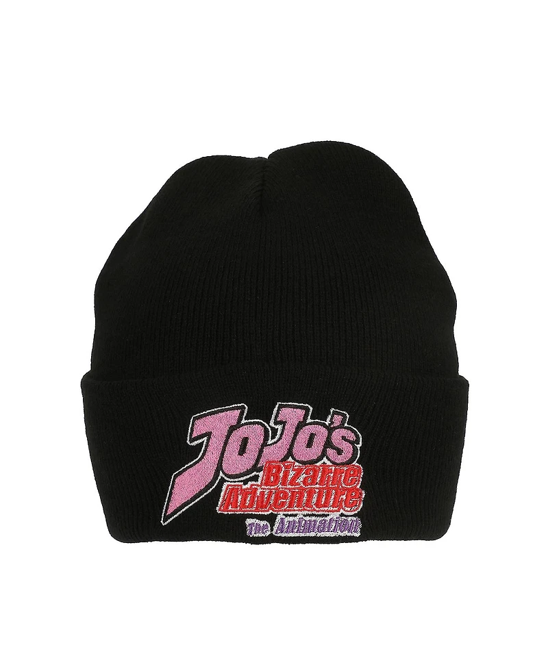 Jojo's Bizarre Adventures Men's Jojo's Bizarre Adventrue Jojos Logo Embroidery Acrylic Knit Cuff Beanie