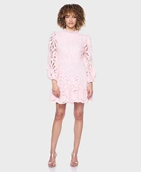 Alex & Sophia Women's Mock Neck Short Dress