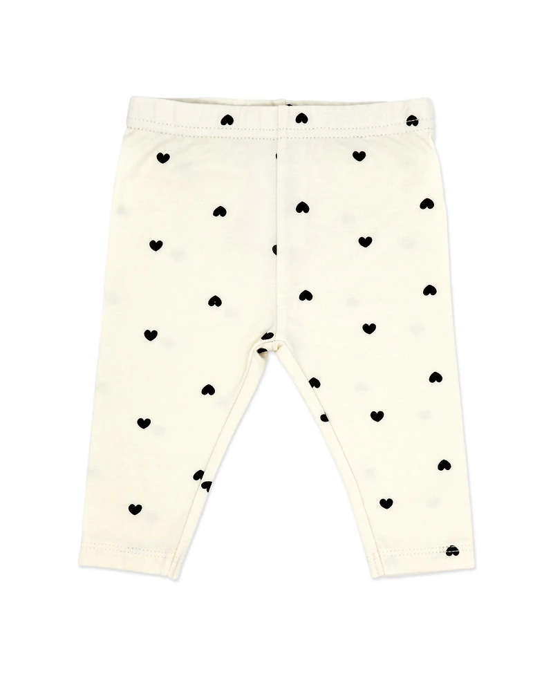 Baby Mode Girls' Tiny Hearts Print Top, Leggings and Headband, 3-Piece Set