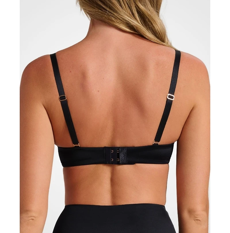 Siella Women's Wireless Support Smooth Satin Luxe Lift Padded Bra