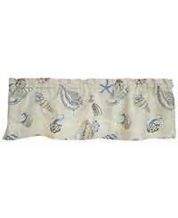 Rlf Home 100% Cotton High Quality Beachbound Tailored Window Valance with 1.5" Rod Pocket 50" W X 12" L