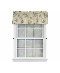 Rlf Home 100% Cotton High Quality Beachbound Tailored Window Valance with 1.5" Rod Pocket 50" W X 12" L