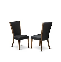 Luxe by East West Furniture 5 Piece Dining Table Set For 4 Contains 48" Round Table In Black Color