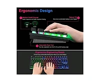 87 Keys Tkl Gaming Keyboard And Mouse Combo - Wired Backlit Keyboard with 800 - 3200 Dpi Rgb Mouse