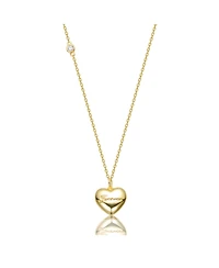 GiGiGirl 14K Gold Plated with Clear Cubic Zirconia Heart Design Pendant Necklace