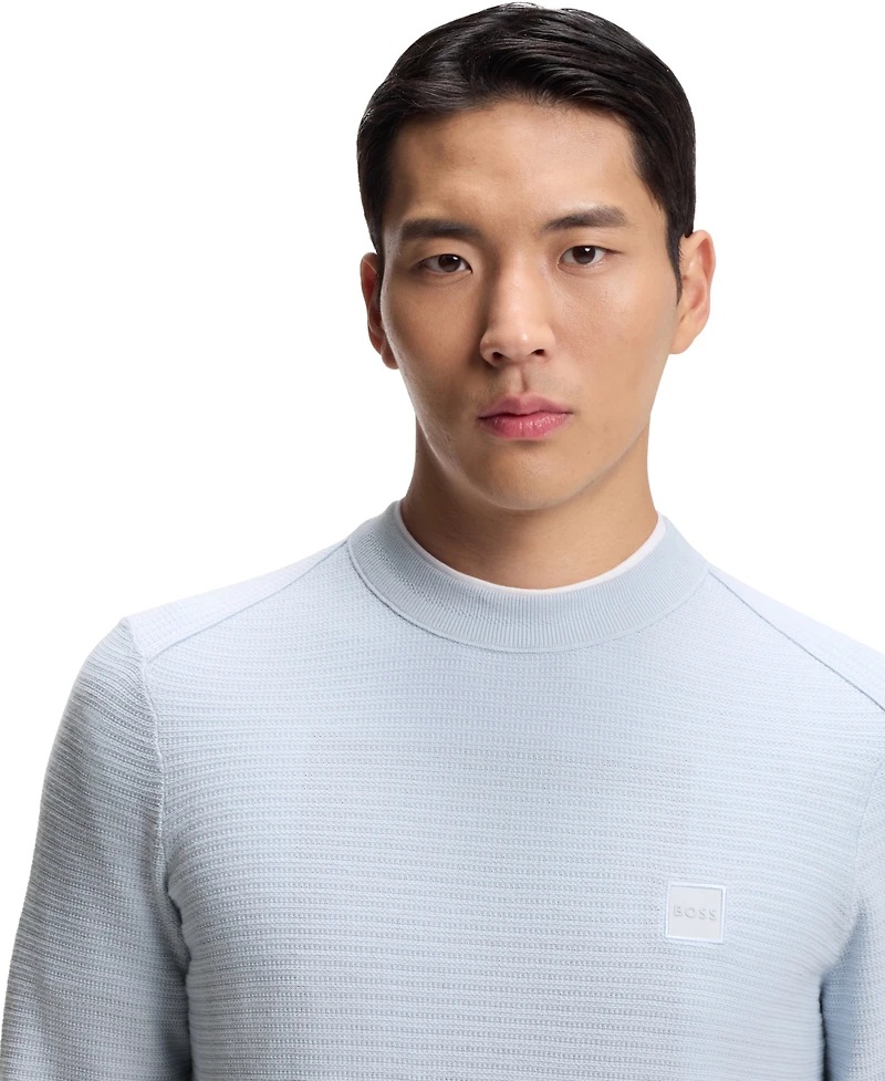 Boss by Hugo Men's Structured Cotton Cashmere Sweater
