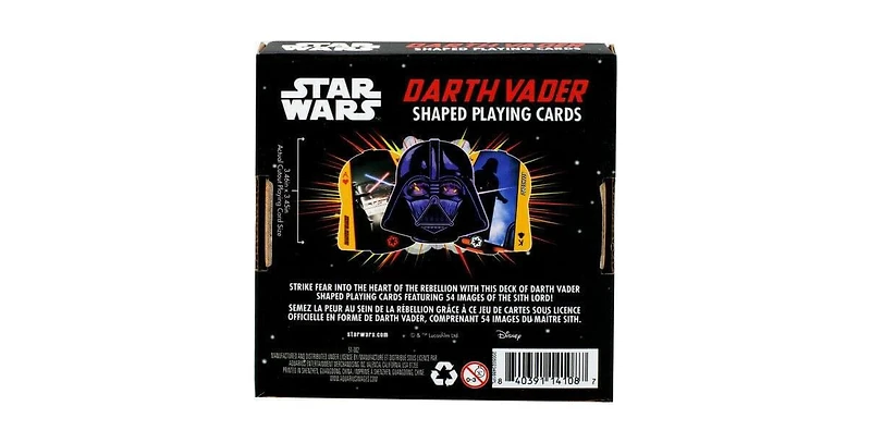 Nmr Distribution Star Wars Darth Vader Shaped Playing Cards | 52 Card Deck + 2 Jokers