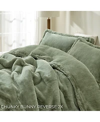 Coma Inducer 1,100 Bunnies Chunky Bunny Reverse 2-Pc. Oversized Comforter Set, Calming Sage