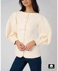 WeWoreWhat Women's Cocoon Sleeve Peplum Blazer