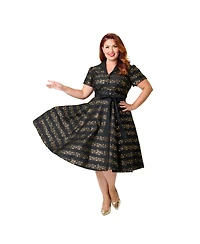 Unique Vintage Plus 1950s Collared Shirt Dress