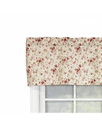 Rlf Home 100% Cotton High Quality Flor Tailored Window Valance with 1.5" Rod Pocket 50" W X 12" L Natural