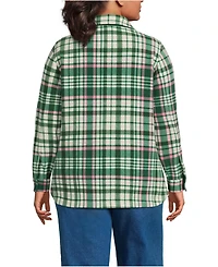 Lands' End Plus Print Anyweather Fleece Shirt Jacket