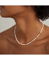 Joey Baby 18K Gold Plated Freshwater Pearls with Glass Gold Beads - Emili Necklace 17" For Women