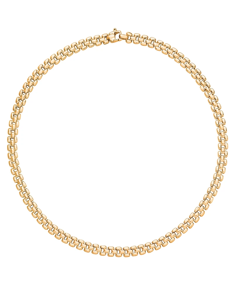 Amethyst (5-3/8 ct. t.w.) & White Topaz (3/4 Panther Link 18" Necklace 14k Gold-Plated Sterling Silver