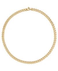 Amethyst (5-3/8 ct. t.w.) & White Topaz (3/4 Panther Link 18" Necklace 14k Gold-Plated Sterling Silver