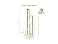 4-Tier 48.5 Inch Metal Plant Stand-White