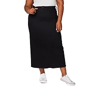 Slink Jeans Women's Denim Maxi Skirt 37"length with side vents.