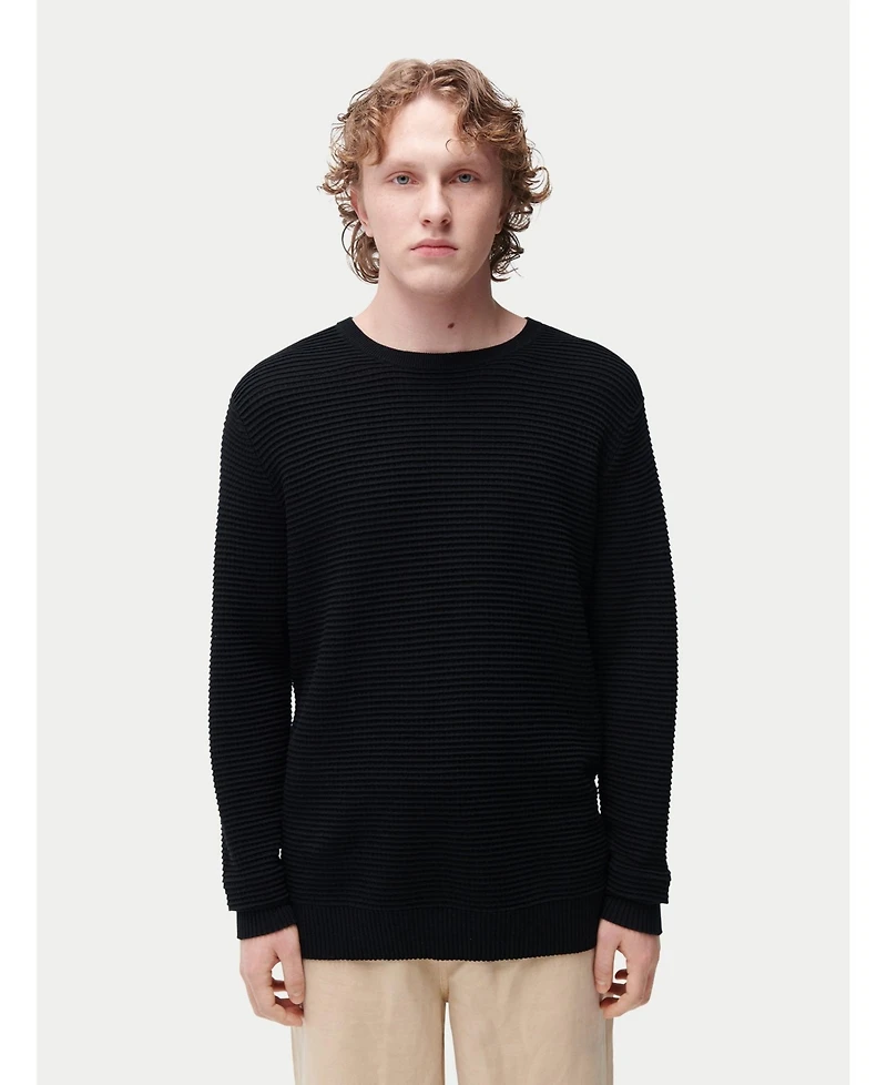 Gobi Cashmere Men's Textured-Knit Silk Cashmere Sweater