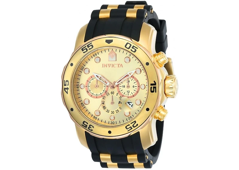 Invicta Men's Pro Diver Quartz Multifunction Gold Dial Watch