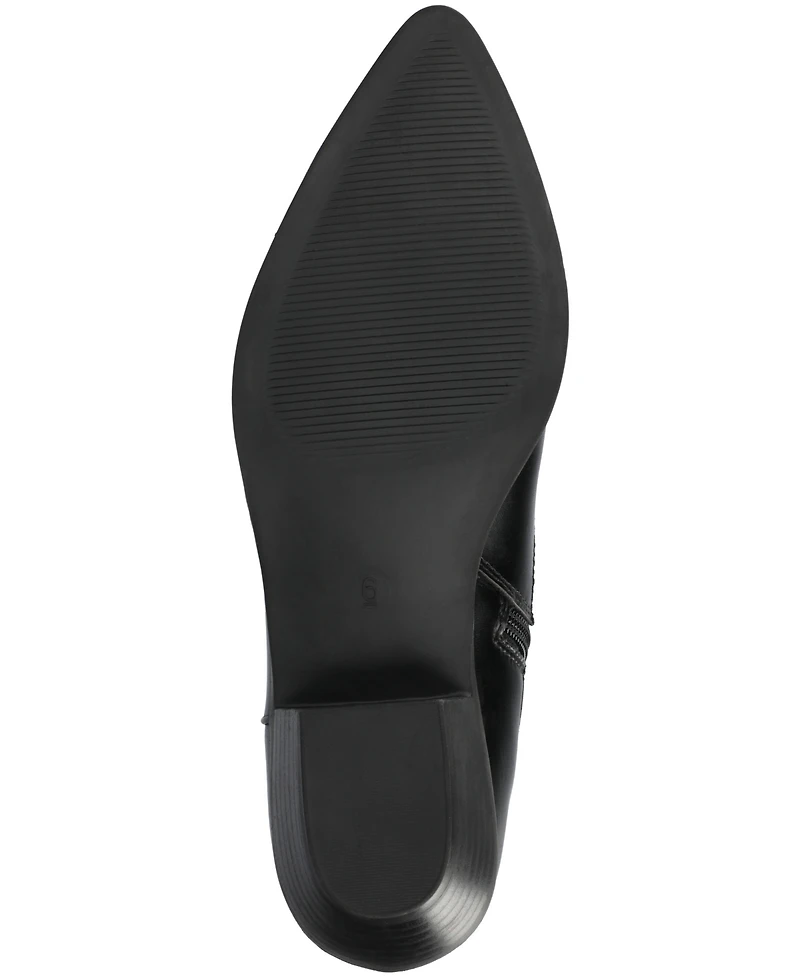 Journee Collection Women's Fritzie Western Pointed Toe Comfort Ankle Booties