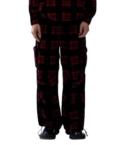 Pcfg Women's Cotton Plaid Cargo Pants